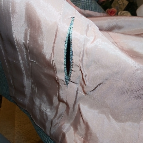 Vintage Dior's New Look Style Brown & Multi Tweed Plaid Belted Blazer - Picture 9 of 14